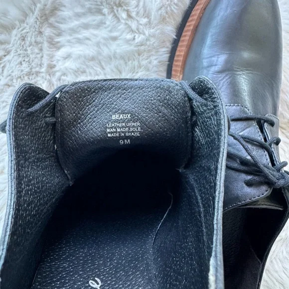 Black Leather Platform Oxfords - Picture 7 of 7